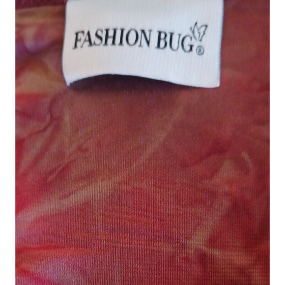 FASHION BUG Women's 1X Fall color top Peasant style with tie front, Stretchy - Picture 4 of 4